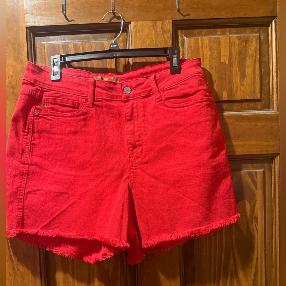 Judy Blue Bright Red Jean Shorts